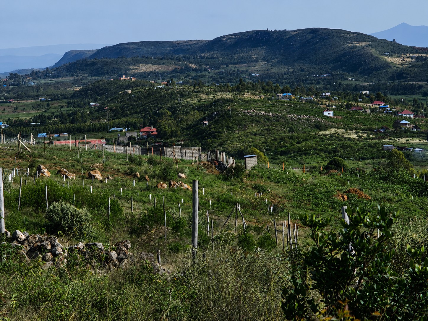 View across the surrounding countryside